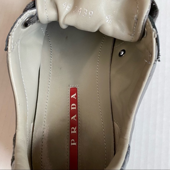 Prada Metallic Silver Gray Sneakers - Picture 12 of 12